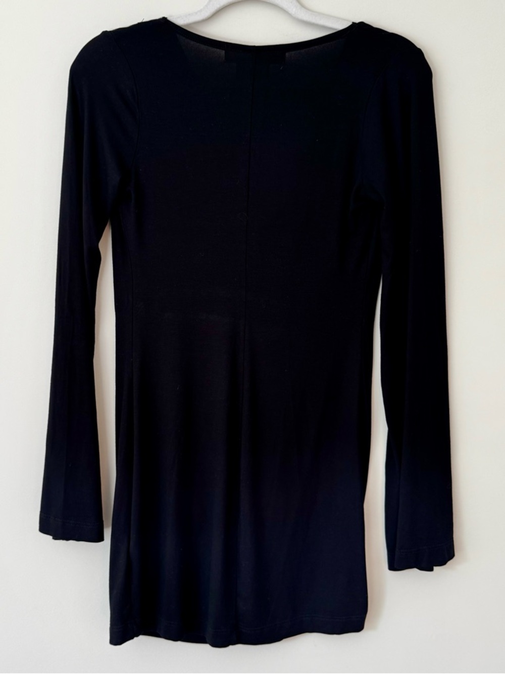 FP Beach Cowl Neck Long Sleeve Knit Jersey Mini Dress, Black – Size XS - Picture 5 of 6